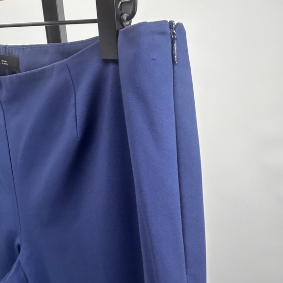 Lafayette 148 New York Straight Leg Side Zip Trousers Navy Blue 16 - Picture 4 of 9